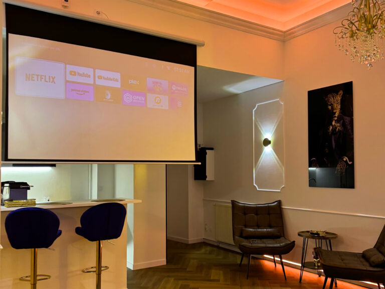 Salon avec vidéo projecteur